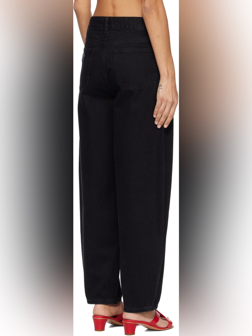 Ganni Washed Black Denim Jeans Sz 30 NWT - Picture 4 of 6